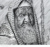 Zameer Hussain, 08 X 08 Inch, Pen ink on paper, Figurative Painting -AC-ZAH-100
